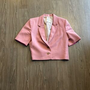 Demain blush cropped blazer size 34